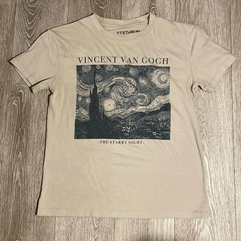 Fifth sun womens XS Vincent Van Gogh t shirt